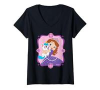 Femme Disney Jr. Sofia the First Princess Sofia & Pepper Puppycorn T-Shirt avec Col en V