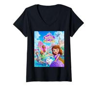 Femme Disney Jr. Sofia the First: Royal Magic TV Show Poster T-Shirt avec Col en V