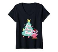 Femme Disney Lilo & Stitch Angel One More Sleep Until Christmas T-Shirt avec Col en V