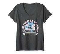 Femme Disney Lilo & Stitch Chaos Coordinator T-Shirt avec Col en V
