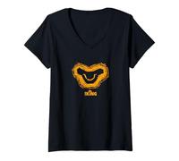 Femme Disney Lion King Baby Simba Symbol Live Action T-Shirt avec Col en V