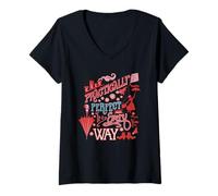 Femme Disney Mary Poppins Practically Perfect In Every Way T-Shirt avec Col en V