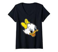 Femme Disney May Big Face April May & June Duck Trip Matching T-Shirt avec Col en V