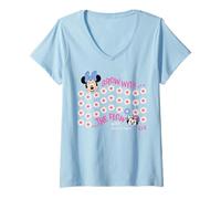Femme Disney Mickey And Friends Grow With The Flow Minnie & Figaro T-Shirt avec Col en V