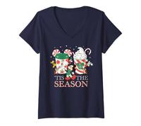 Femme Disney Mickey & Friends "'Tis the Season" Christmas Coffee T-Shirt avec Col en V