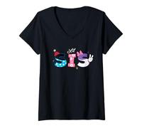 Femme Disney Mickey Mouse and Friends Lil Sis Family Trip Matching T-Shirt avec Col en V