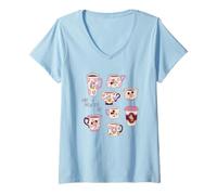 Femme Disney Mickey & Pals Valentine's Coffee Have a Brewtiful Day T-Shirt avec Col en V