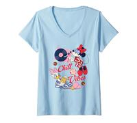 Femme Disney Minnie & Daisy Pajamas and Popcorn PJs "Chill Vibes" T-Shirt avec Col en V