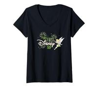 Femme Disney My First Disney Trip Tinker Bell Family Vacation T-Shirt avec Col en V
