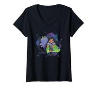 Femme Disney Pixar Elio Glordon & Elio Ready For Adventure T-Shirt avec Col en V