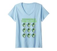 Femme Disney Pixar Hoppers The Expressions Of Tom Lizard Display T-Shirt avec Col en V