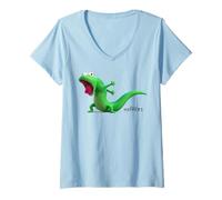 Femme Disney Pixar Hoppers Tom Lizard Coughing Funny Movie Scene T-Shirt avec Col en V