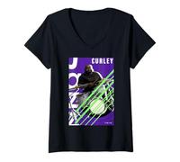 Femme Disney Pixar Soul Curley Jazz Poster T-Shirt avec Col en V
