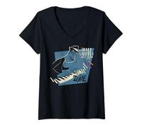 Femme Disney Pixar Soul Joe Half Note Jazz Club In The Zone T-Shirt avec Col en V