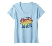 Femme Disney Pixar Toy Story Aliens Frankly Friends T-Shirt avec Col en V