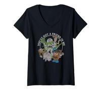 Femme Disney Pixar Toy Story You've Got A Friend in Me Group Shot T-Shirt avec Col en V