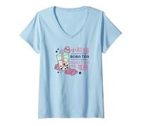 Femme Disney Pixar Turning Red Mei Boba Tea Sweet As Me T-Shirt avec Col en V