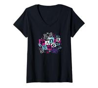 Femme Disney Pixar Turning Red Mei Panda Rage Letter Grab T-Shirt avec Col en V