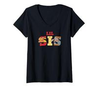 Femme Disney & Pixar's Cars Lil Sis Sister Family Trip Matching T-Shirt avec Col en V