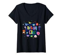 Femme Disney & Pixar's Inside Out "Birthday Crew" Matching Party T-Shirt avec Col en V