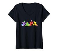 Femme Disney & Pixar's Inside Out Papa Family Trip Vacation T-Shirt avec Col en V