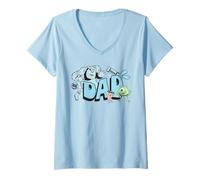 Femme Disney & Pixar's Monsters, Inc. Dad Mike Sulley & Boo T-Shirt avec Col en V