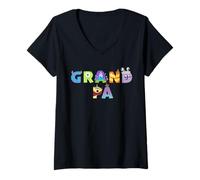 Femme Disney & Pixar's Monsters, Inc. Grandpa Matching Family Trip T-Shirt avec Col en V