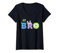 Femme Disney & Pixar's Monsters, Inc. Lil Bro Brother Family Trip T-Shirt avec Col en V