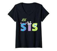 Femme Disney & Pixar's Monsters, Inc. Lil Sis Sister Family Trip T-Shirt avec Col en V