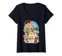 Femme Disney & Pixar's Toy Story 30th Anniversary Official Poster T-Shirt avec Col en V