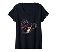 Femme Disney Princess Pocahontas and Flit Heart T-Shirt avec Col en V