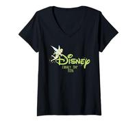 Femme Disney Script Logo Tinker Bell Family Trip 2026 Vacation T-Shirt avec Col en V