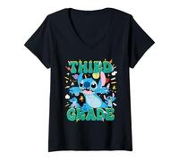 Femme Disney Stitch Third Grade Back to School 1st Day of School T-Shirt avec Col en V