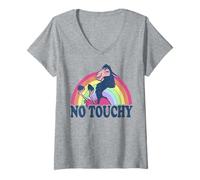 Femme Disney The Emperor's New Groove Kuzco Rainbow No Touchy T-Shirt avec Col en V