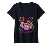 Femme Disney The Muppets Animal "It's My Birthday!" Beat Drums T-Shirt avec Col en V