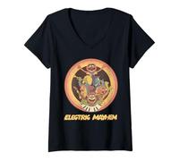 Femme Disney The Muppets Dr. Teeth and The Electric Mayhem Band T-Shirt avec Col en V