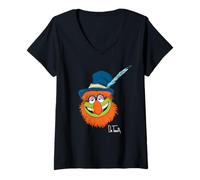 Femme Disney The Muppets Dr. Teeth Electric Mayhem Band Big Face T-Shirt avec Col en V
