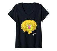 Femme Disney The Muppets Lips Electric Mayhem Band Big Face T-Shirt avec Col en V