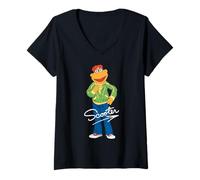 Femme Disney The Muppets Scooter Big Pose T-Shirt avec Col en V