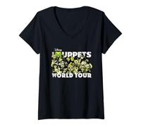 Femme Disney The Muppets World Tour Concert T-Shirt avec Col en V
