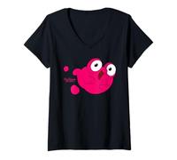 Femme Disney Treasure Planet Morph Pink Blob T-Shirt avec Col en V
