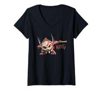 Femme Disney Vaiana 2 Kotu the Kakamora Action Pose T-Shirt avec Col en V