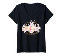 Femme Disney Winnie the Pooh and Piglet "Let Your Dream Blossom" T-Shirt avec Col en V
