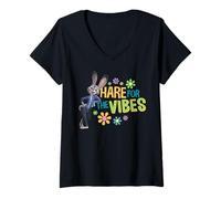 Femme Disney Zootopia 2 Judy Hopps Hare for The Vibes Funny T-Shirt avec Col en V