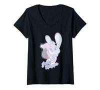 Femme Disney Zootopia Judy Hopps Pastel Portrait T-Shirt avec Col en V