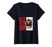Femme Disney Zootopia Mr. Big Kiss The Ring Funny Quote T-Shirt avec Col en V