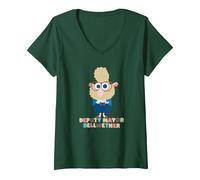 Femme Disney Zootropolis Assistant Mayor Bellwether T-Shirt avec Col en V, Vert Forêt, XL