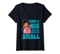 Femme Disney Zootropolis Fru Fru Make a Big Impression Stay Small T-Shirt avec Col en V