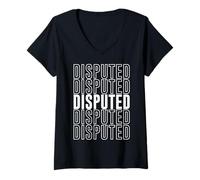 Femme Disputé T-Shirt avec Col en V