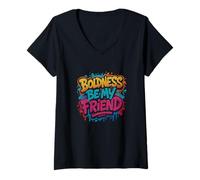Femme Distressed Boldness Friend Cymbeline Shakespeare Citation Meme T-Shirt avec Col en V